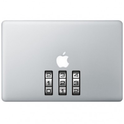 Lock Numbers Macbook Decal